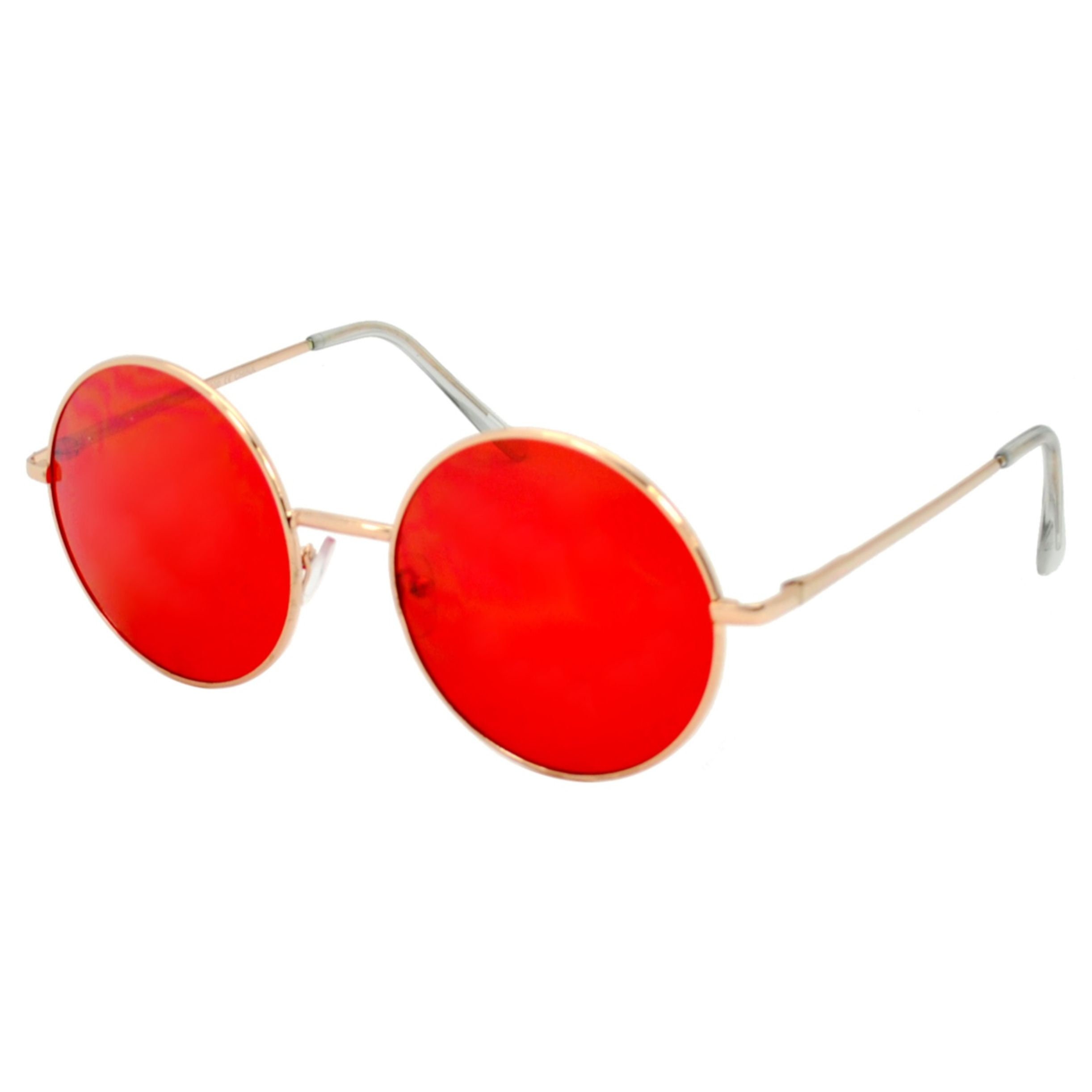 Round Circle Lens Sunglasses John Lennon Style Spring Hinged UV400 Te…