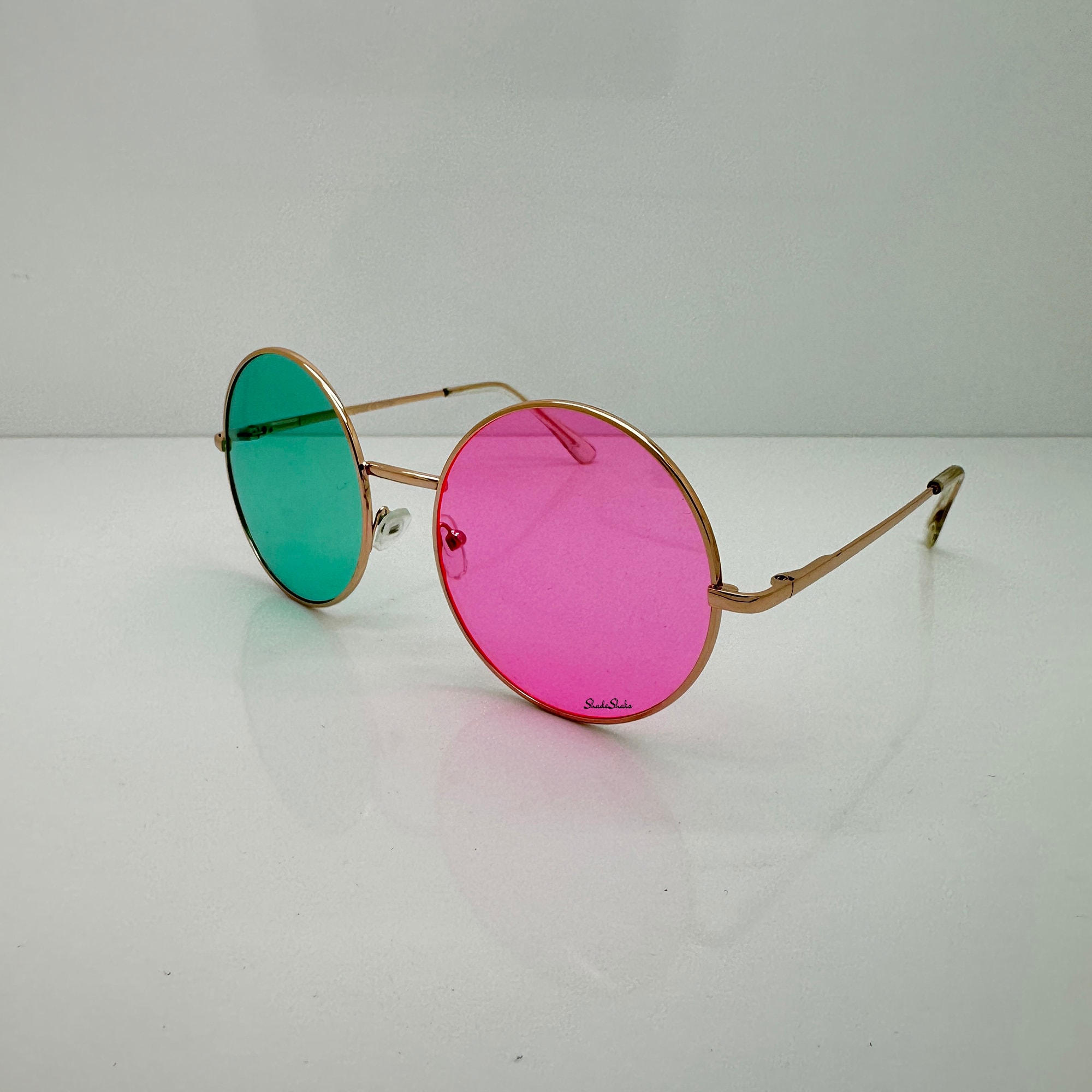 Green and Pink Round Sunglasses Noodle Punk Rock Gorillaz Etsy