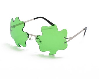 St. Patricks Day Brille | Fest | Grüner Klee | Kleeblatt | Urlaub Shades Sonnenbrillen |