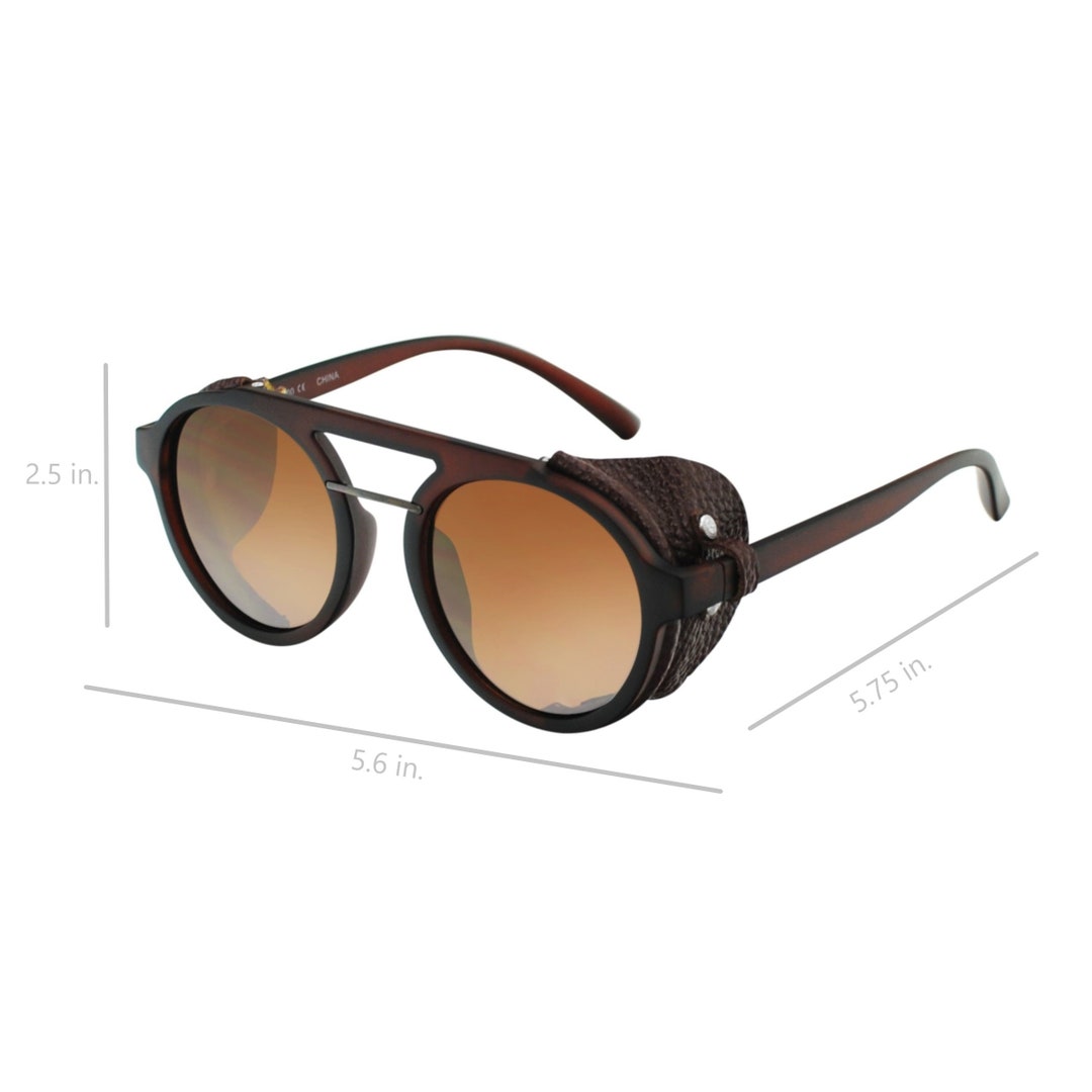 Occhiali da sole Steampunk Rave rotondi con protezione UV400, in