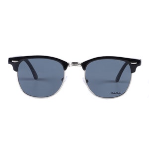 Gafas de sol clásicas con montura de cuerno / Elección multicolor de polarización / Club de moda Horn Brow / Diseñador Retro Vintage Nerd Cool Shades