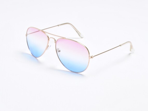 Rainbow Aviators Sunglasses Multicolor Sunset Gradient Beachwear Shades Eyewear Outdoor Music Festival Rave Luxury Fashion Etsy Canada