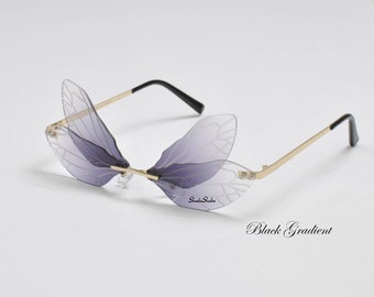 Dragonfly Fairy Wing Sunglasses Butterfly | Frameless Two  display picture 2