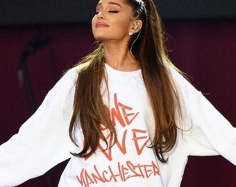 ariana grande blue sweatshirt