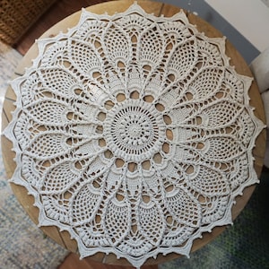 Zinnia Crochet Doily Pattern