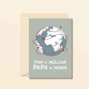 Pour le meilleur papa du monde - carte d'amour - carte de voeux originale à offrir
