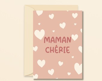 querida mãe - cartão de amor - cartão de felicitações para oferecer