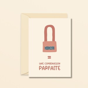 You + me = the perfect combination - funny greeting card - love card - original card