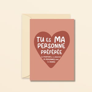 Tu sei la mia persona preferita - biglietto d'amore - biglietto divertente - biglietto di auguri umoristico