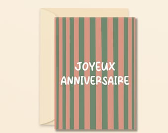Joyeux anniversaire - carte de voeux - carte anniversaire