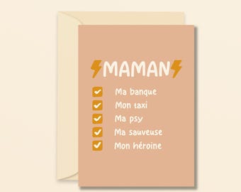 Maman, tu es mon tout - carte d'amour maman - carte de voeux amusante à offrir - carte drôle - originale