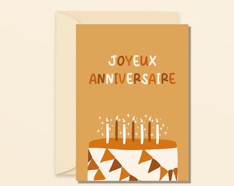 Joyeux anniversaire - carte de voeux - carte anniversaire