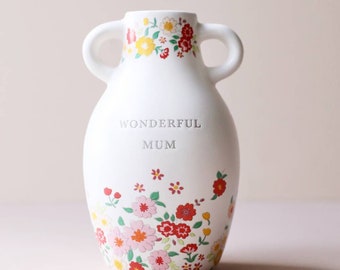 Wonderful Mum Ceramic Vase Mother's Gift