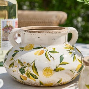 Hand Painted Lemon Planters