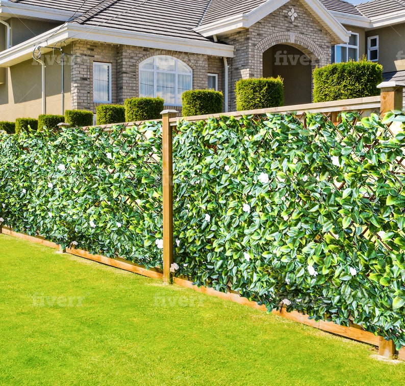 Instant Artificial Screening Fencing Realistic 2M X 1M Can Be Extended