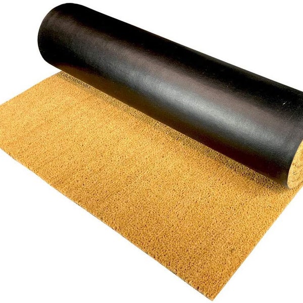 Heavy Duty Coir Entrance Matting - Indoor/Outdoor - 1m or 2m Width - Cut To Size - Heavy Duty Tough Fibres - Hall, Foyer, Entrance, Door Mat