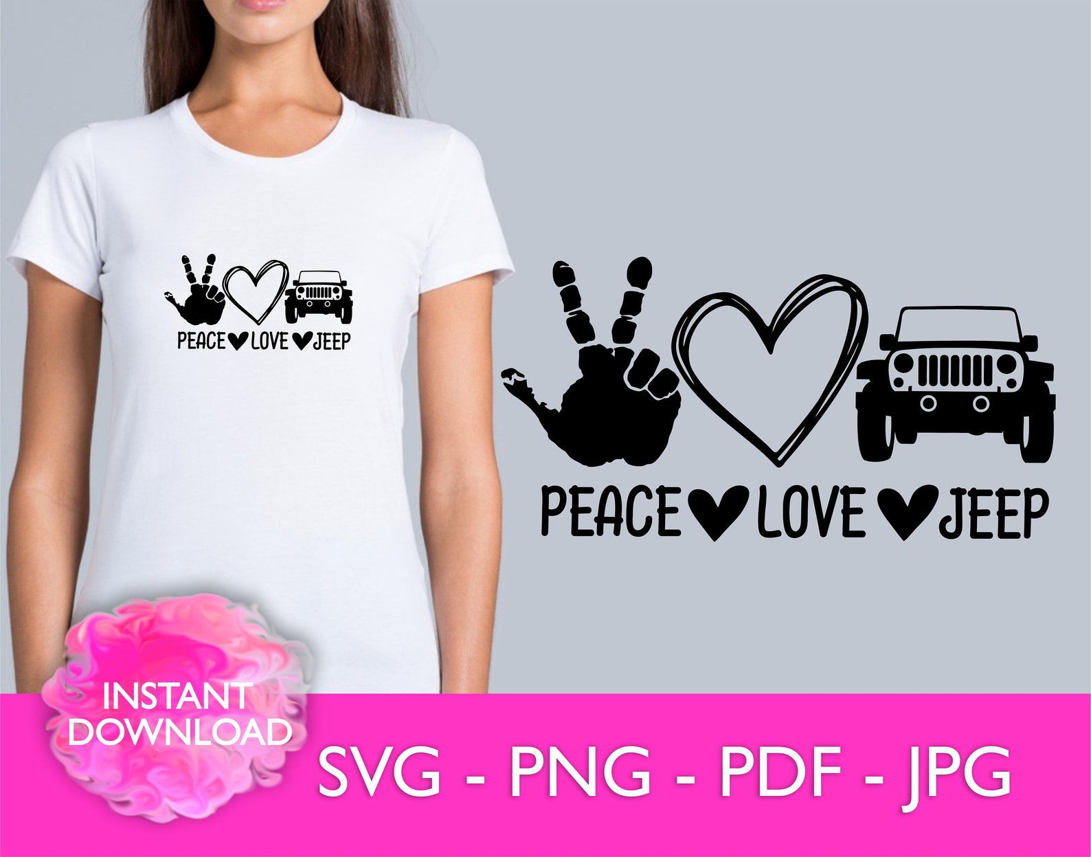 Peace Love Jeep SVG Jeep SVG Jeep Design SVG file Peace | Etsy