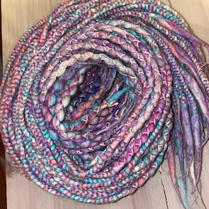 Unicorn wool dreads, braids, multi color
