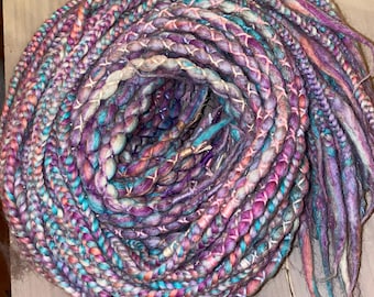 Unicorn wool dreads, braids, multi color