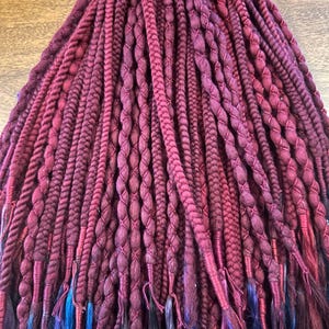 Wool locs with real hair ends