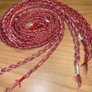 Vintage peppermint de or se wool dreadlock extensions