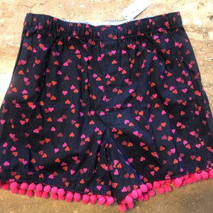 Lovey Pajama Shorts with Pom Pom trim! Free Shipping. Quantity discounts.