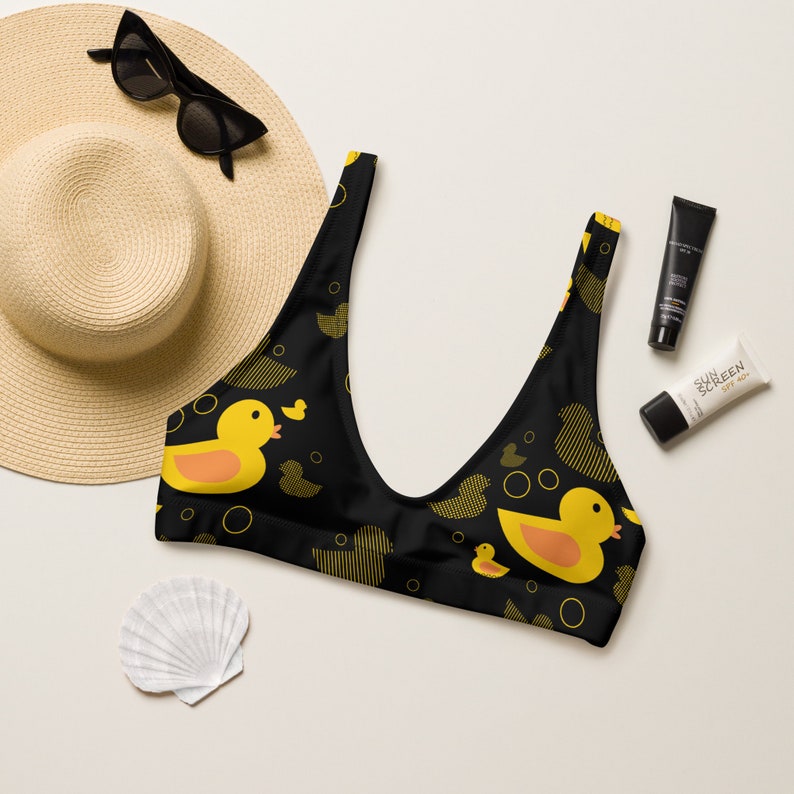 Rubber Ducky Highwaisted Bikini Yellow Duck Bikini Twopiece Swimsuit