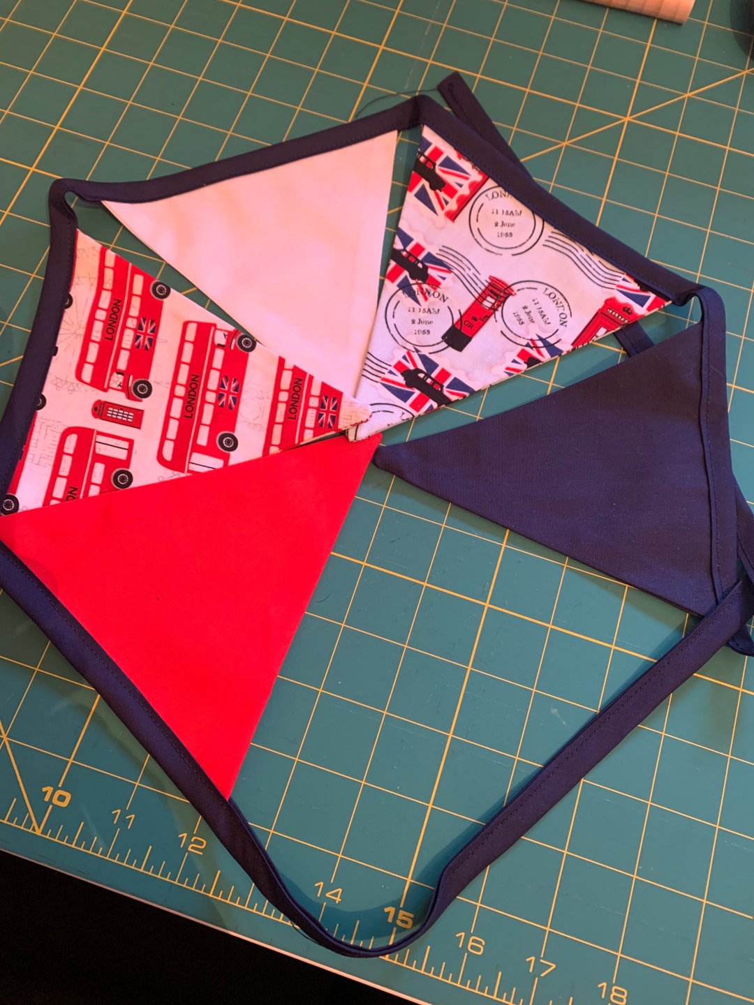 Fabric London Themed Double Sided Bunting Etsy UK