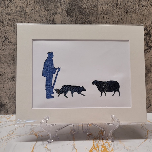 Pastor, Perro y Oveja hechos con Harris Tweed