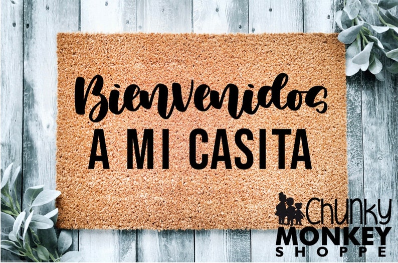 Bienvenidos A Mi Casita Doormat to My HOME in Spanish Etsy