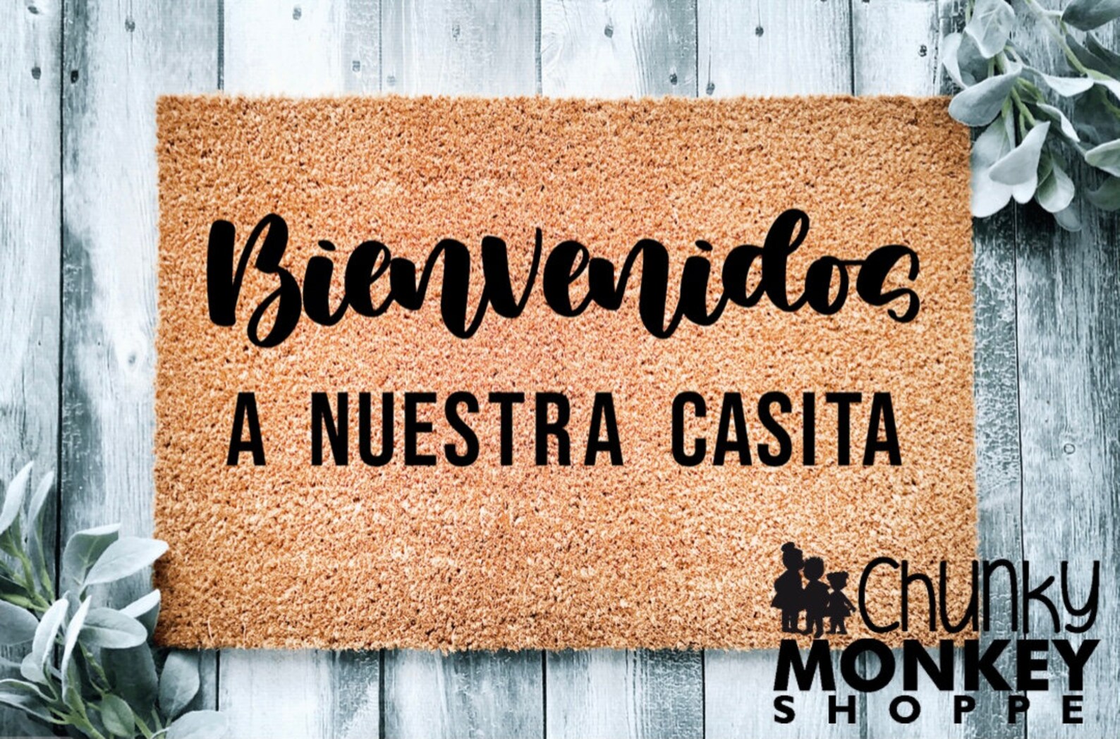 Bienvenidos A Nuestra Casita Doormat to OUR HOME in Etsy