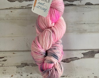 2 Ply Superwash Merino Sock Yarn in Colorway Electric Pink