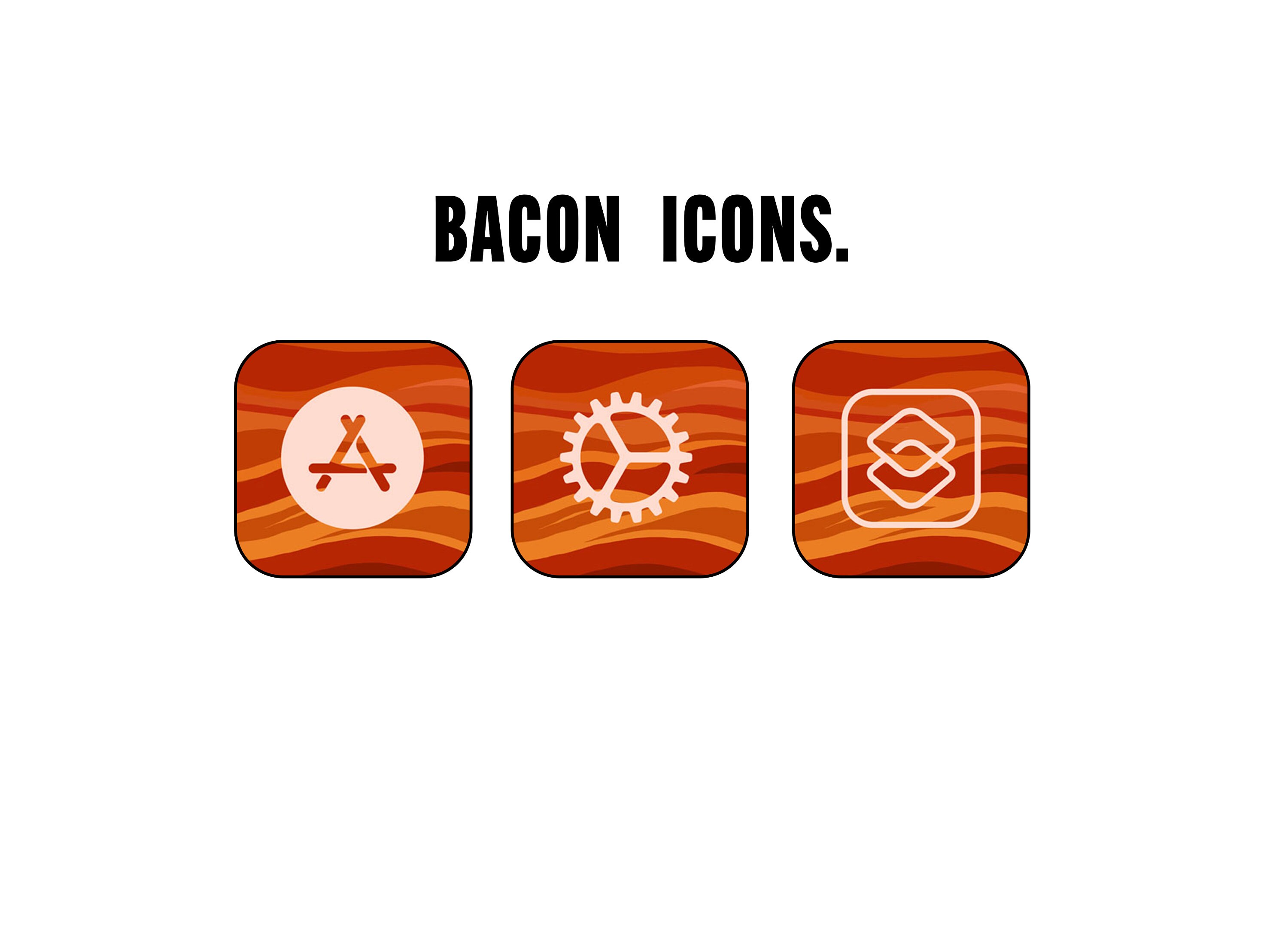 Bacon iOS 14 App Icons Fun iOS 14 App Icons Breakfast iOS Etsy