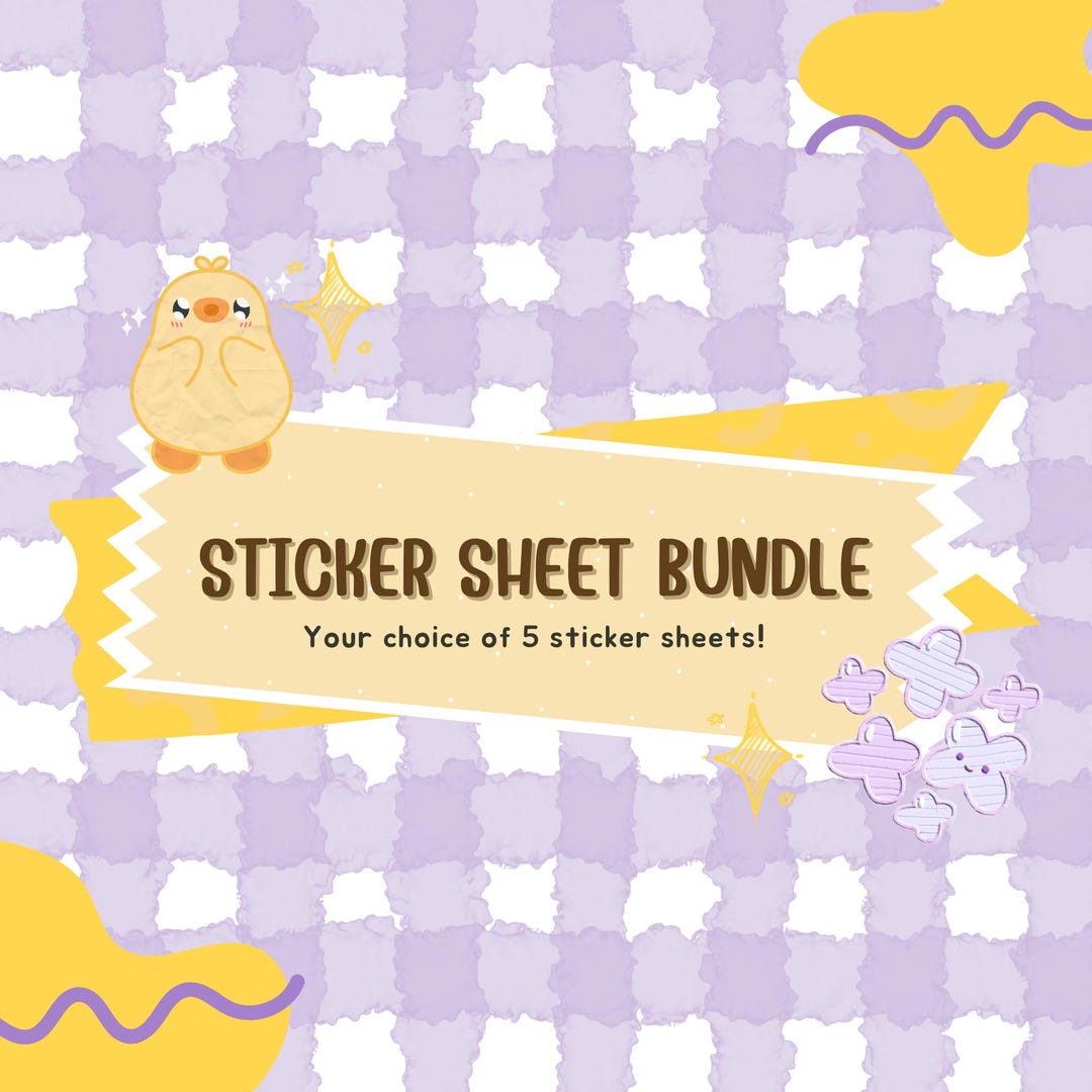 Cute Sticker Sheet Bundle | Mix & Match Vinyl Stickers - Etsy