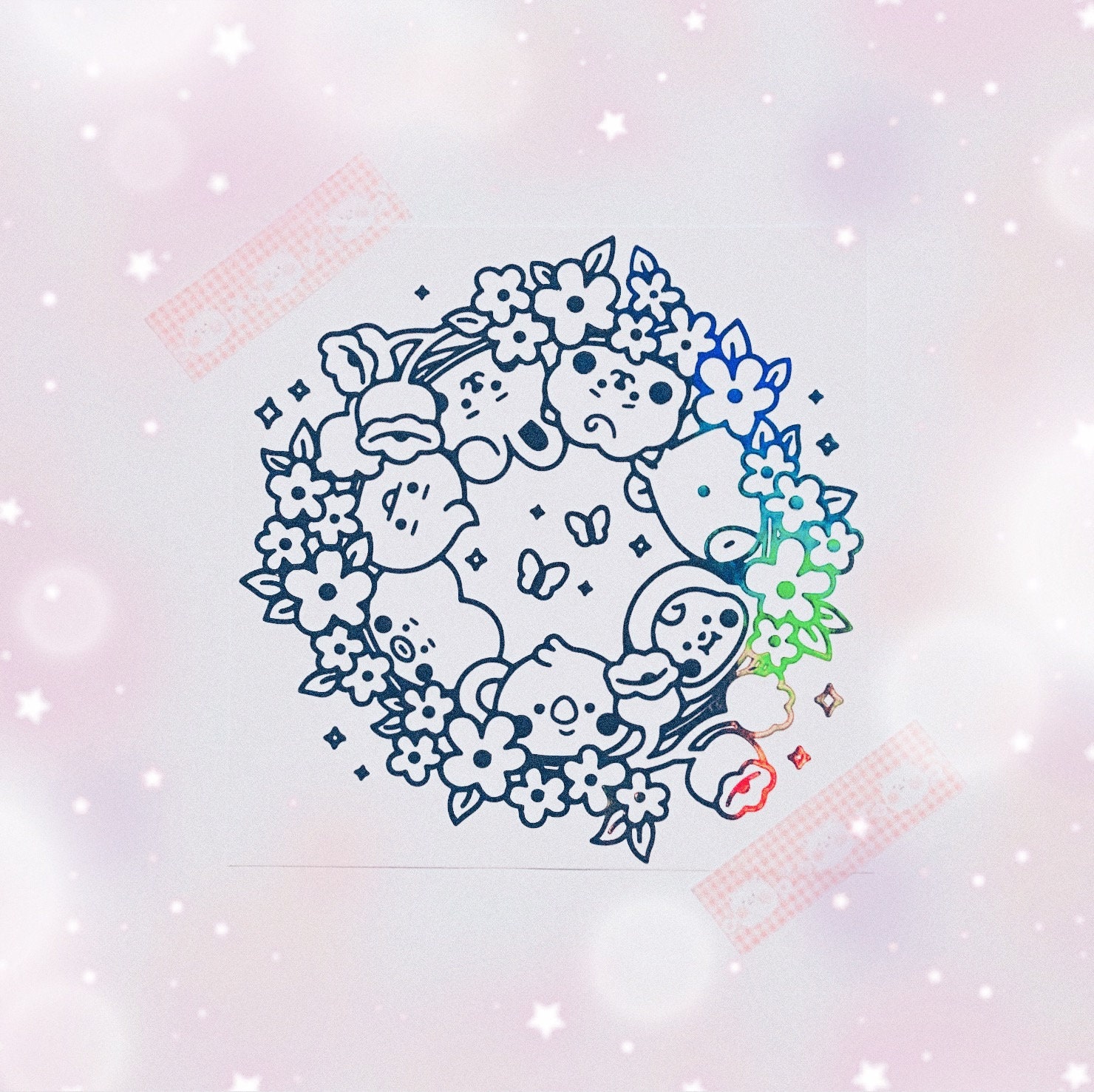 BTS サノク手書きステッカー ジョングク spring day 時期 BTS サノク手書きステッカーソクジン jin ジン i need you時期の