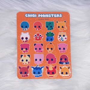 Chibi Monster Sticker Sheet