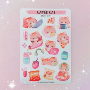 Gamer Cat | Sticker Sheet