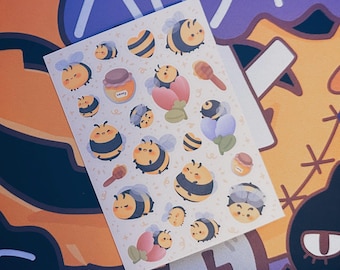 Sweet Lil Bees | Mini Sticker Sheet | Honey & Blooms