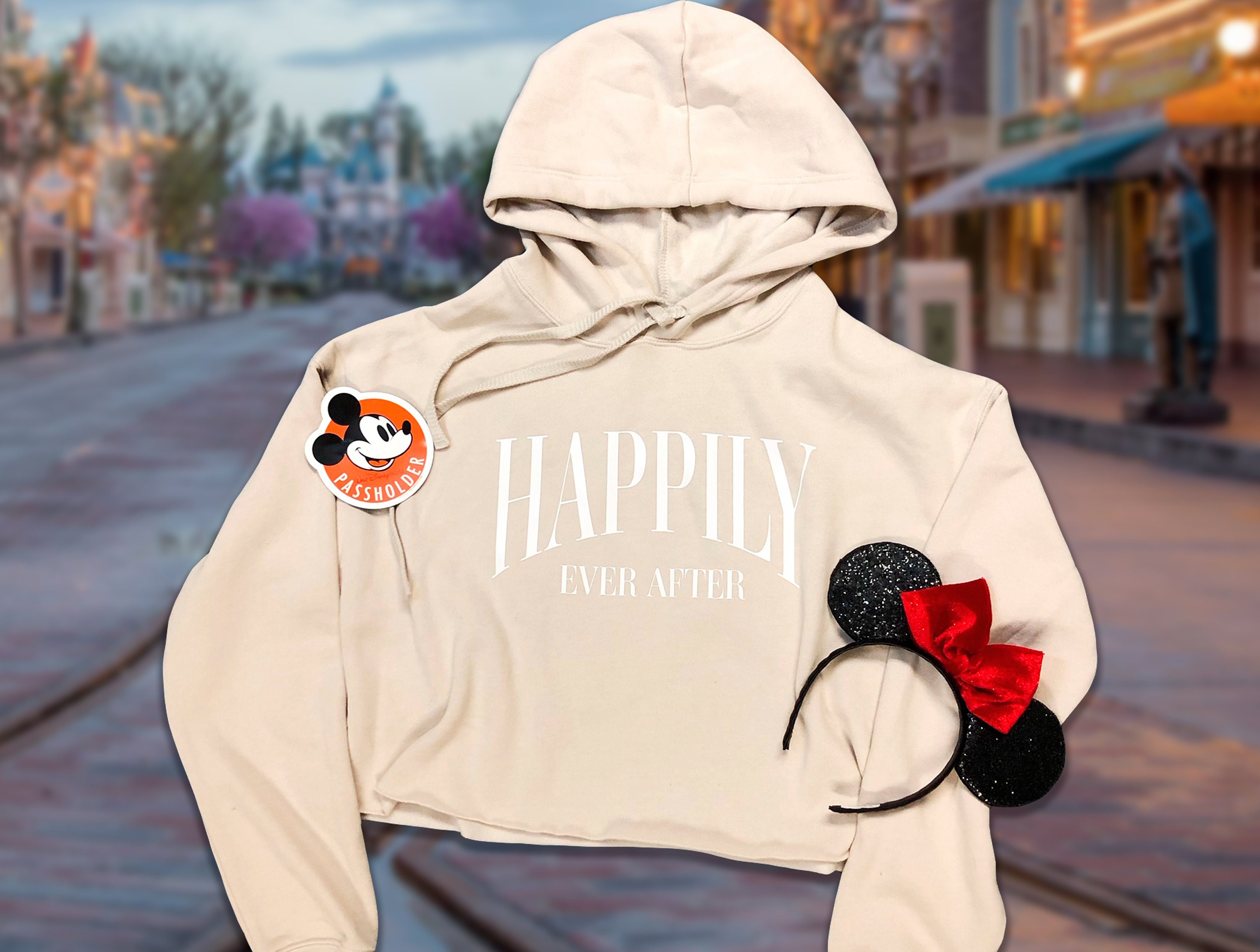 Happily Ever After Cropped Fleece Disney Hoodie - Etsy Hong Kong