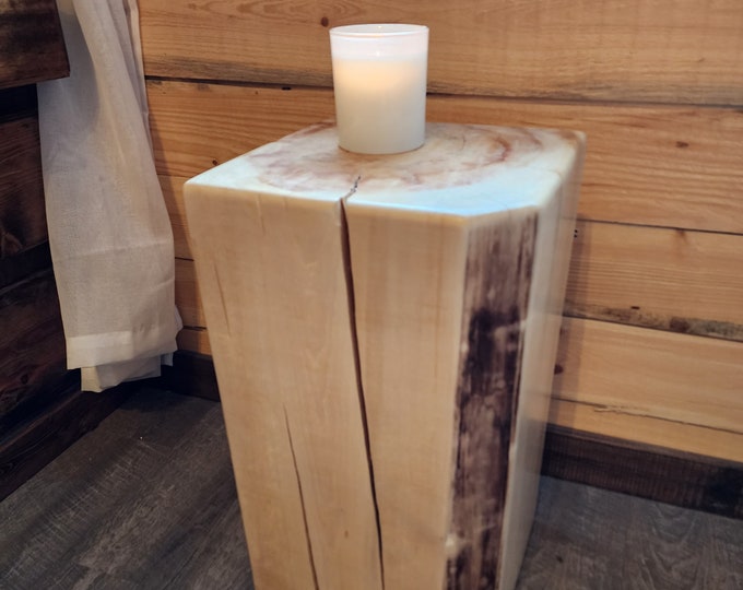 Aspen Square Stumps End Table Wood Table Etsy