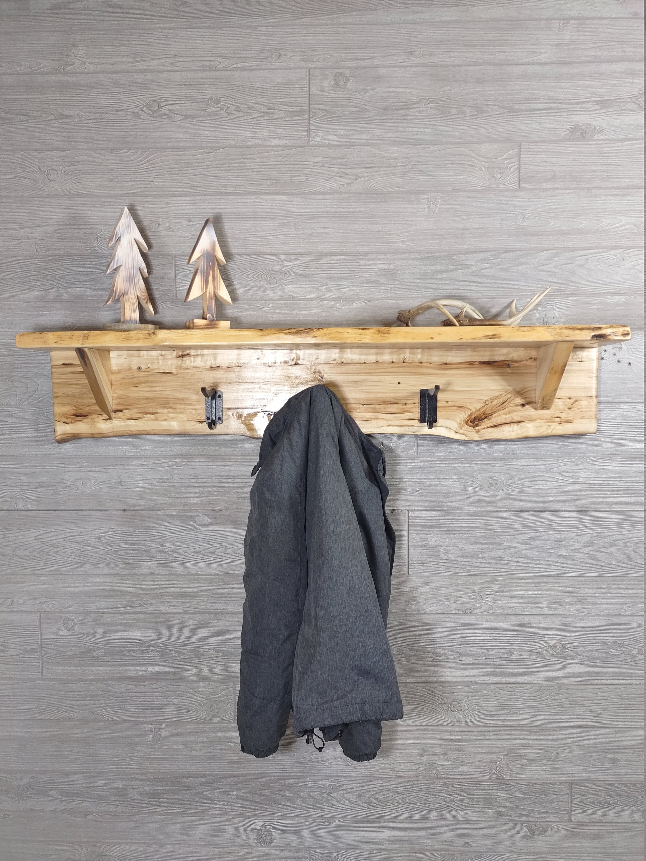 Peg Rail Wooden Wall Hooks Ikea Antique Iron Handforged Style Ikea