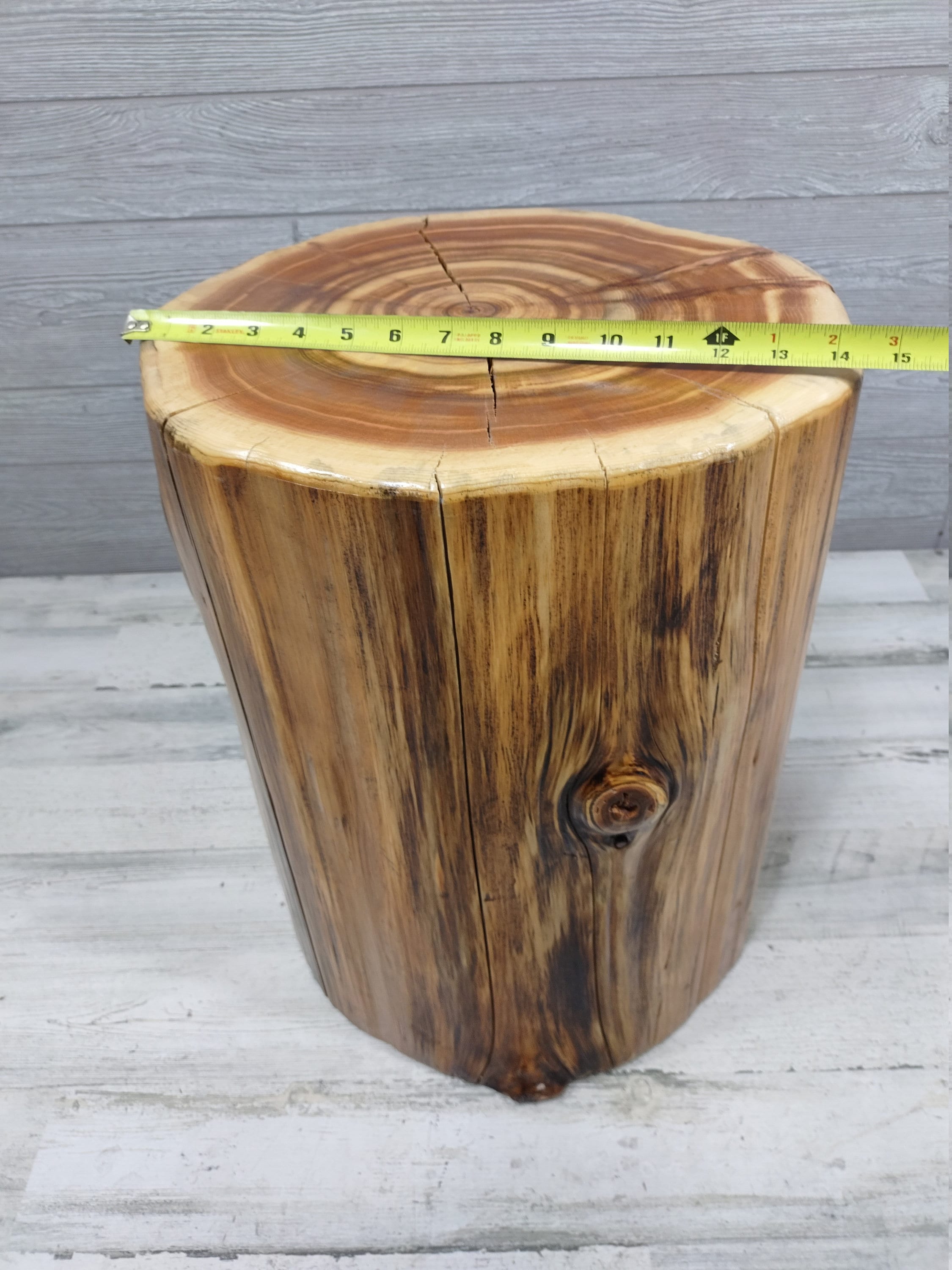 Cedar stump coffee table deals