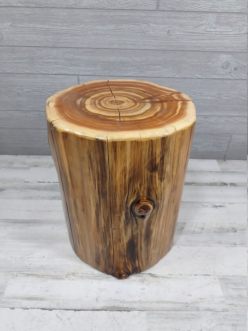 Cedar Stump Side/End Table Etsy Italia