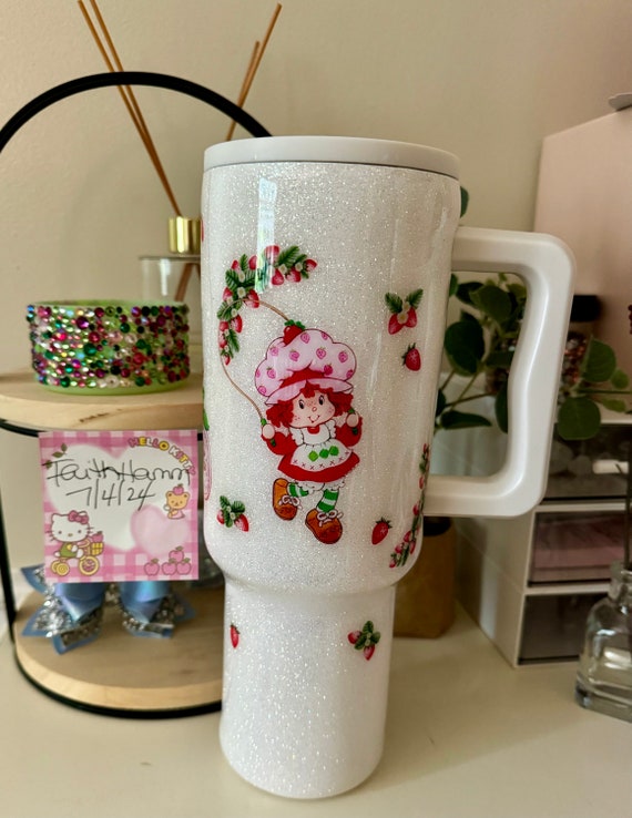 30 or 40 oz Strawberry Shortcake Tumbler Simple Modern Or Stanley