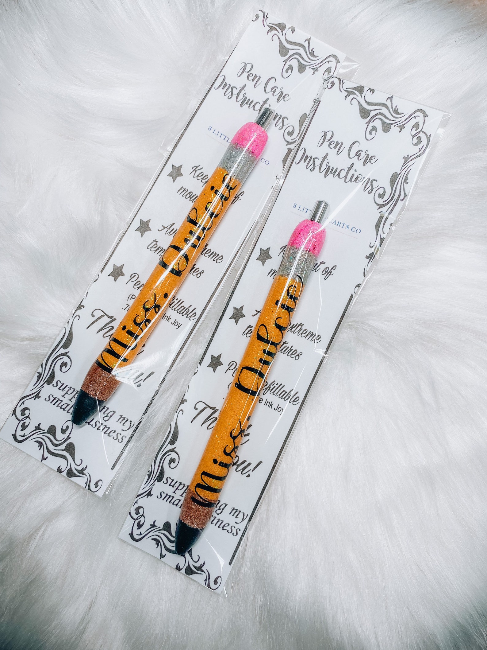 Teacher Pencil Pens Handmade Epoxy Pens Etsy