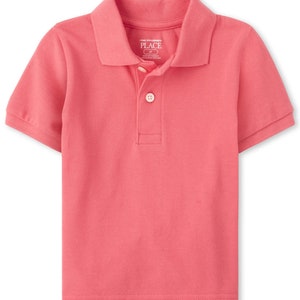 Koralle Pikee Polo, Baby Hemd, klassisches Jungen Top, Baby Jungen Kleid Top, Baby Polo Top, Jungen Top, lässiges Baby Shirt, Baby Jungen Top