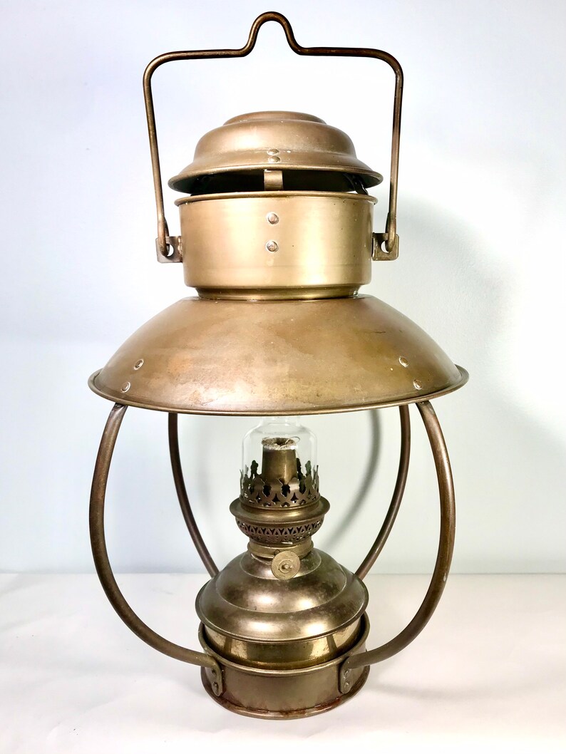 Vintage Oil lamp Brass Trawler Oil Lamp Nautical Oil lamp Etsy