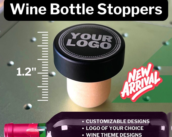 Personalized Engraved Wine Bottle Cork Stopper - Customizable Gift for Wine Lovers