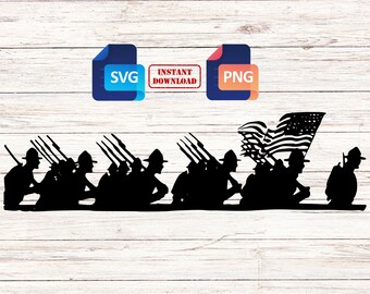 Military Soldier Skyline Image - SVG and PNG