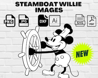 Steamboat Willie Mouse SVG, AI, PDF, dxf, jpg,png Images for Crafts